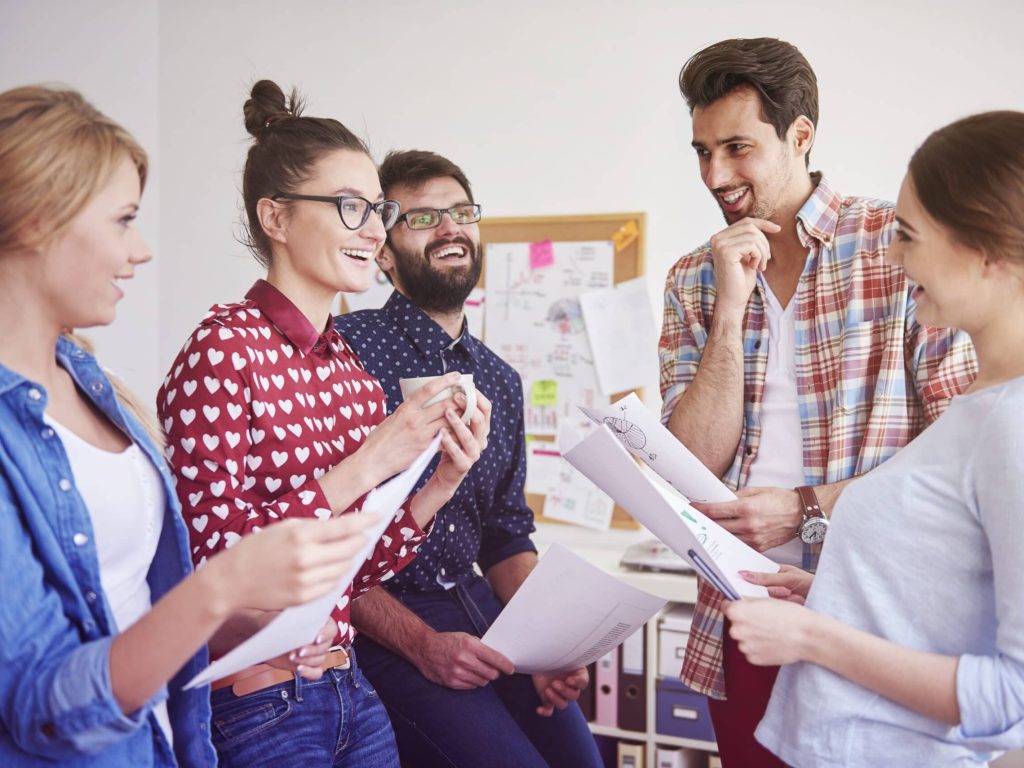 Good mood never leaves them even at work